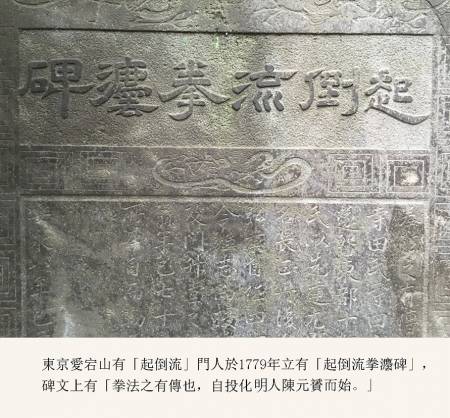 陳元贇《起倒流拳灋碑》