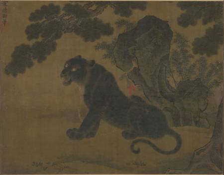 朱瞻基(宣德帝)《狻猊圖立軸》